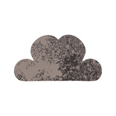 retro illustration style cartoon storm cloud