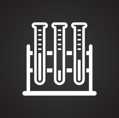 Chemistry glassware icon on background for graphic and web design. Simple vector sign. Internet concept symbol for website button or mobile app.
