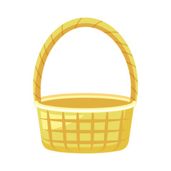 wicker basket isolated icon