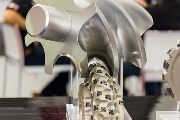 cutting tool (hob cutter mill tool) for making spiral Helical Gear wheel by cnc lathe machine © Surasak