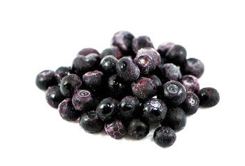 frozen black currant an isoalted on white background