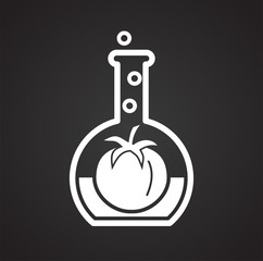 GMO icon on background for graphic and web design. Simple vector sign. Internet concept symbol for website button or mobile app.