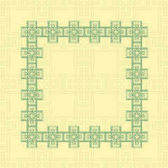 Art deco geometric vintage border frame and pattern. It can be used for invitation, congratulation, retro ornamental design