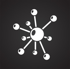 Chemistry icon on background for graphic and web design. Simple vector sign. Internet concept symbol for website button or mobile app.