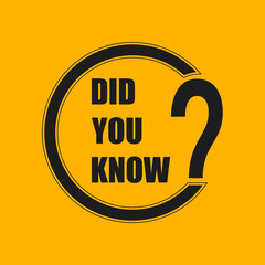 did you know vector illustration