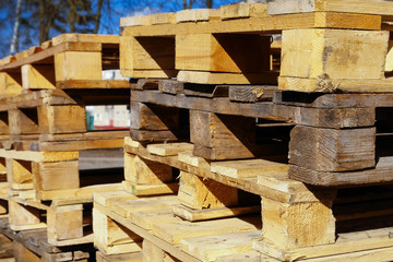 Stock wooden pallets