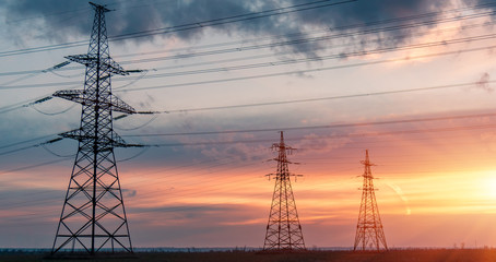 Power transmission line in the field