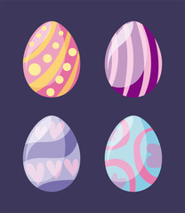 set of easter eggs decoration