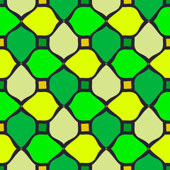Bright seamless pattern with beautiful geometric ornament.