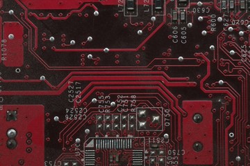 Electronic circuit board close up