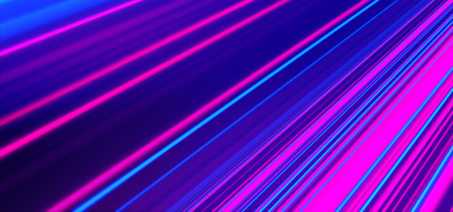 Fototapeta premium Futuristic lights. Cyberpunk background. Abstract lasers. Pink and Blue.