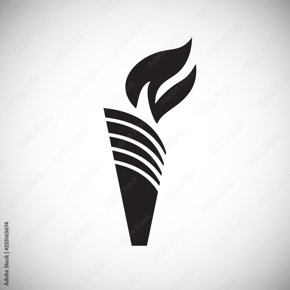 Fototapete torch icon on background for graphic and web design. simple vector sign. internet concept symbol for