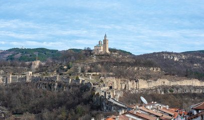 Beautiful view of medieval Tsarevets fortress in Veliko Tarnovo, Bulgaria . the famous historical...