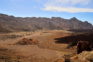 Fototapeta premium Volcanic landscape, next to Teide volcano (Tenerife, Canary Island).