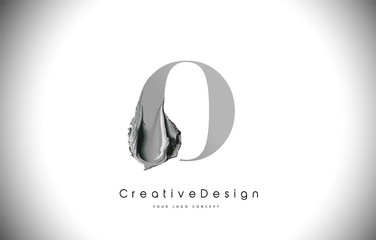 Q Letter Design Brush Paint Stroke. Black Q Letter Logo Icon with Artistic Paintbrush