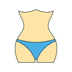 Flat design icon of Slim waist