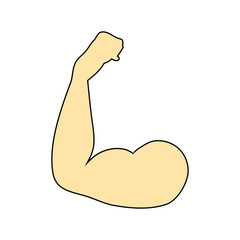 Flat design icon of Bicep