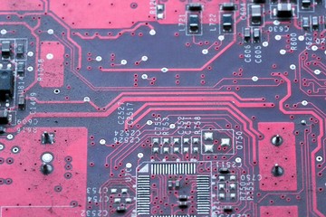 Electronic circuit board close up