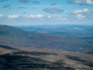 Fototapeta na wymiar Aerial view of a mountain landscape from La Pena de Francia in La Alberca (Salamanca)