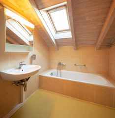Interior of a small bathroom
