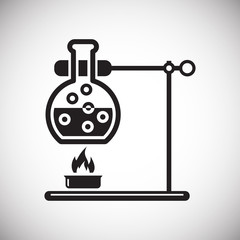 Chemistry glassware icon on background for graphic and web design. Simple vector sign. Internet concept symbol for website button or mobile app.
