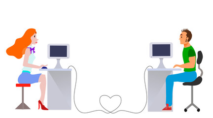  Boyfriend and girlfriend connecting