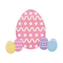 decorated eggs of easter