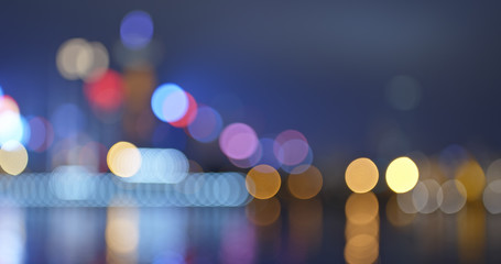 Bokeh of city night view