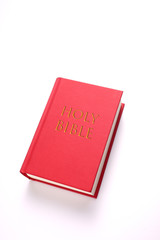 holy bible book isolated on white background with copy space for your text