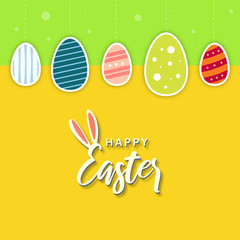 Grußkarte zu Ostern mit Happy Easter Wunsch