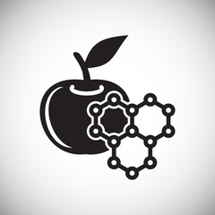 GMO icon on background for graphic and web design. Simple vector sign. Internet concept symbol for website button or mobile app.