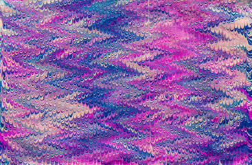 Fototapeta premium imprint ebru texture on paper blue purple zigzag