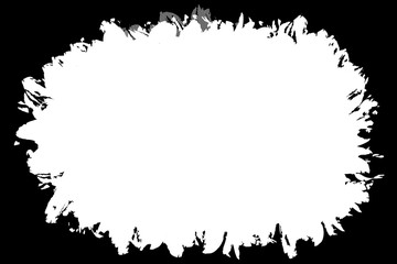 Floral Decorative Black & White Photo Frame. Type Text Inside, Use as Overlay or for Layer / Clipping Mask