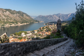  Church of Our Lady of Remedy and Bay of Kotor, Montenegro