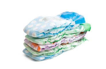 baby diapers isolated