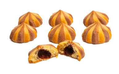 striped cookies isolated
