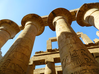 kolumny w Teby, Luksor, Egipt - obrazy, fototapety, plakaty