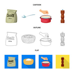 Vector illustration of cooking and sea logo. Set of cooking and baking   stock vector illustration.