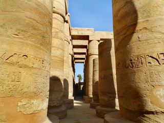 kolumny w Teby, Luksor, Egipt - obrazy, fototapety, plakaty