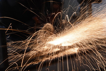 metal, iron, equipment, industry, factory, steel, work, tool, worker, manufacturing, safety, construction, manufacture, man, industrial, spark, welding, manual, fire, grinder, machine, heat, workshop,