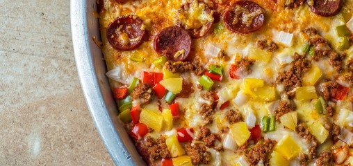 Tasty 4 flavours Pizza - Hawaiian - Pepperoni - Cheesey - Mushroom