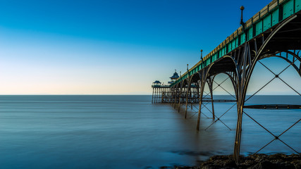 Clevedon Pier built during the 1860's believed to be the most beautiful Victorian Pier in England. Clevedon, Somerset.