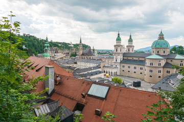 SALZBURG, AUSTRIA - June 16, 2018: view of Buildings around Salzburg, Austria