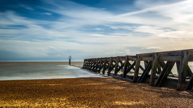 Derelict Pier at Landguard Fort Point, Harwich, England