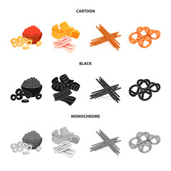 Vector design of taste and seasonin sign. Set of taste and organic   vector icon for stock.