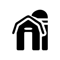 Barn icon. Farm sign