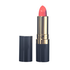 Obraz premium black and gold tube with lipstick isolated