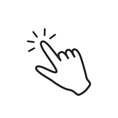 Hand clicking icon. Vector illustration