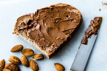 Raw Organic Almond Butter Cream with Bread