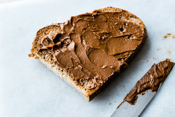 Raw Organic Almond Butter Cream with Bread